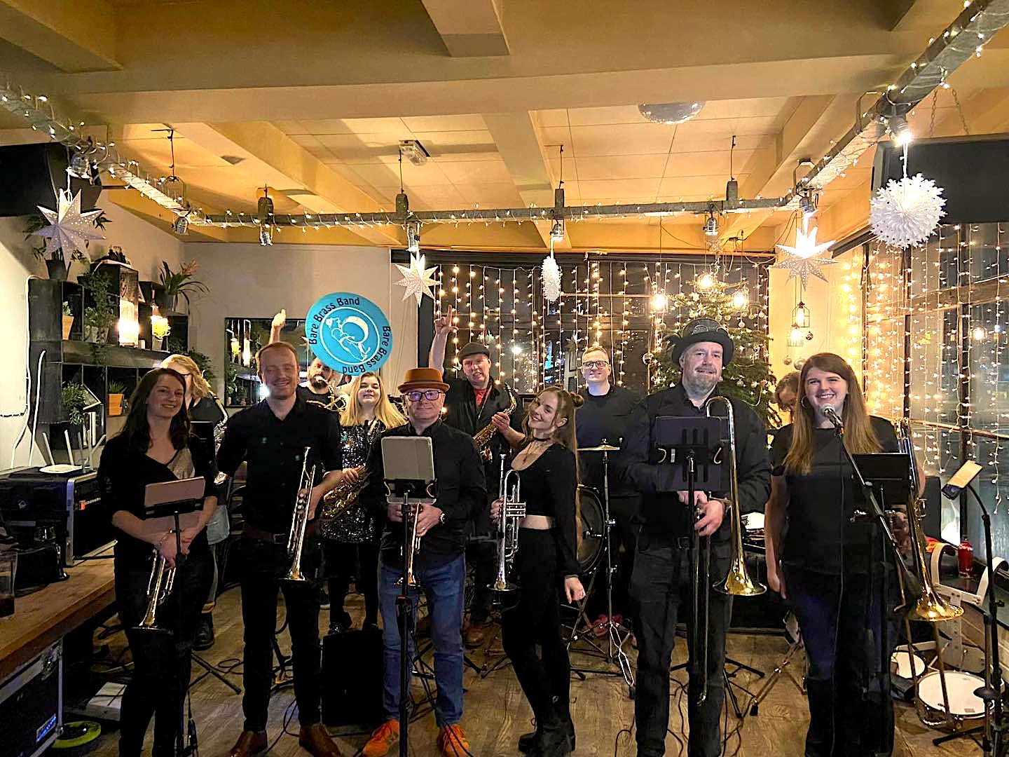 Bare Brass Band performing at the Wardrobe, Leeds.